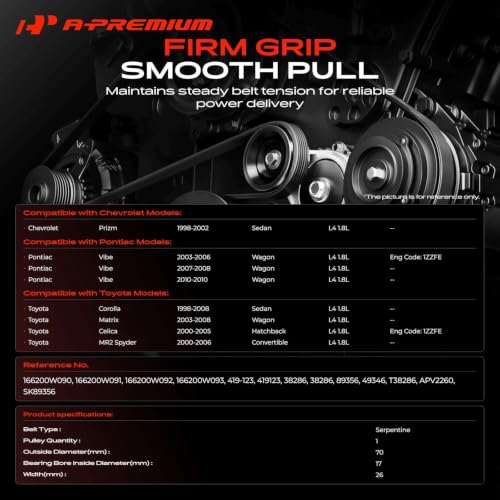 A-Premium Belt Tensioner Assembly with Pulley