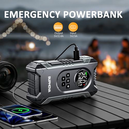 7000A Portable Car Battery Jump Starter with Air Compressor 150PSI - color: Silver