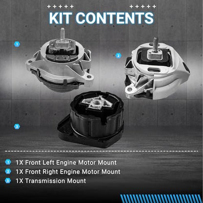 Front & Rear Engine Mount Kit Motor Mount (for BMW X3 X4) - size: For BMW X3 X4