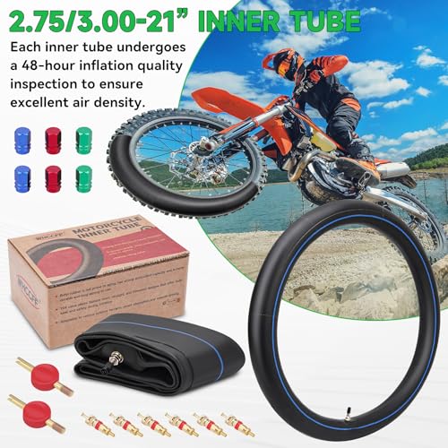 2.75/3.00-21” Motorcycle Inner Tire 80/100-21,90/90-21,90/100-21 TR4 Staight Valve Stem Tire Tube Tyre Tubes for Dirt Bike, Pit Bike Inner Tire - size: 2.75/3.00-21" 2pcs