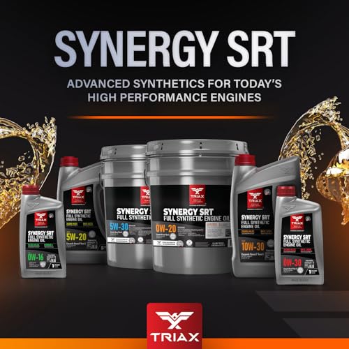 TRIAX Synergy SRT 10W-40 - Full Synthetic, Friction Modified Engine Oil - 20K Miles, API SP Licensed, 3x Wear Protection - Nano Boron and Moly Friction Modified (5 Quart) - size: 5 Quart