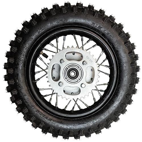 10" Rear Wheel Rim Tire Assembly 12mm Bearing 50cc 70cc 90cc 110cc Dirt Pit Pro Trail Bike CRF50 DRZ70 PW50 BBR50 TTR50 DRZ50 SSR 2.50-10 1.4x10 Rear Drum Brake (Tire: 2.50-10 with Drum Brake) - size: Tire: 2.50-10 with Drum Brake