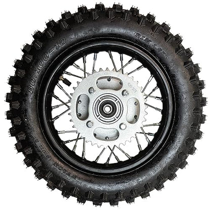 10" Rear Wheel Rim Tire Assembly 12mm Bearing 50cc 70cc 90cc 110cc Dirt Pit Pro Trail Bike CRF50 DRZ70 PW50 BBR50 TTR50 DRZ50 SSR 2.50-10 1.4x10 Rear Drum Brake (Tire: 2.50-10 with Drum Brake) - size: Tire: 2.50-10 with Drum Brake