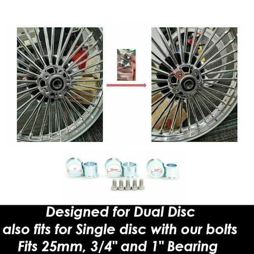 TOFR 18x3.5 18x5.5 Fat Spoke Wheels Set For Harley Softail Choppers 06-17 - color: Gloss Black, size: Front：18x3.5 Rear：18x5.5