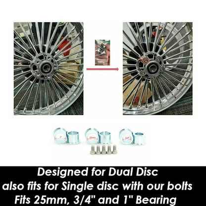 TOFR 18x3.5 18x5.5 Fat Spoke Wheels Set For Harley Softail Choppers 06-17 - color: Gloss Black, size: Front：18x3.5 Rear：18x5.5