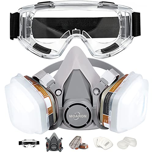 Reusable Half Face Cover Set, Half Face Respirаtor, Personal Protective Equipment Filter for Painting, Decorating Carpentry, Welding, Metal Cutting, Same Scene as 6000 6200 7000 FF-400 (Medium)