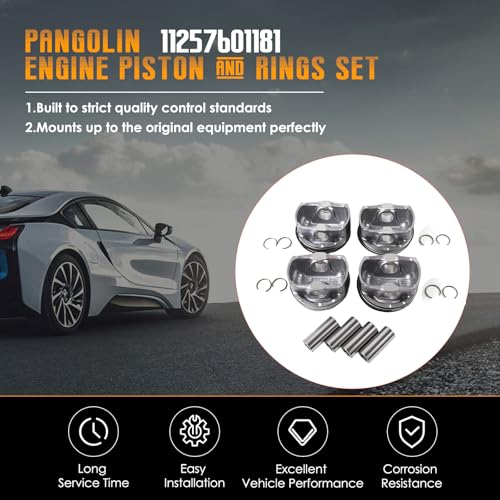 PANGOLIN Engine Piston & Rings Set fits for Kia Soul Forte 2.0L 2014-2018 - size: STD