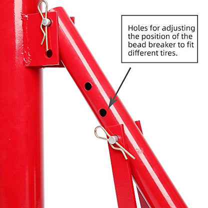 TUFFIOM Manual Tire Changer, Portable Hand Bead Breaker Mounting Tool for 8” to 16” Tires, for Home Garage Small Auto Shop