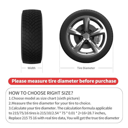 Tire Covers 4 Pack,Tough Tire Wheel Protector for Jeep, Camper, SUV, Travel Trailer,RV, Truck,Universal Outdoor Waterproof Anti-UV Snow Sun Rain Tire Covers Set Fits Tire Diameters 27-29 Inches - size: M--blue