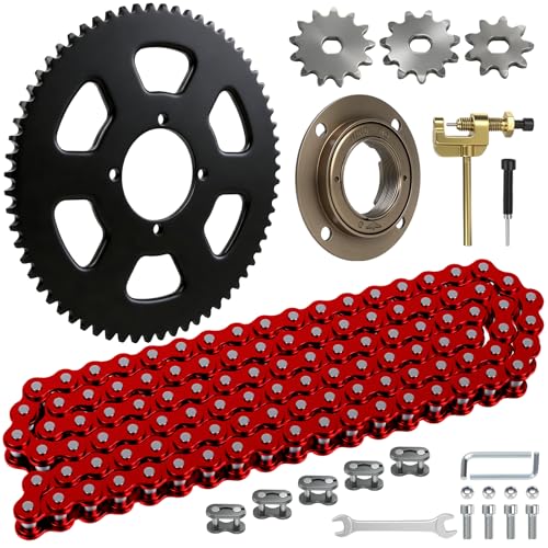 35 Chain Sprocket 65 Tooth 54mm Bore with 108 Links for MX650 MX500 - color: Red