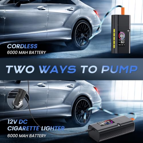 AIPOWAY 180PSI Cordless Tire Inflator for Car, Bike, Motorcycle Tires