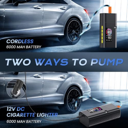 AIPOWAY 180PSI Cordless Tire Inflator for Car, Bike, Motorcycle Tires