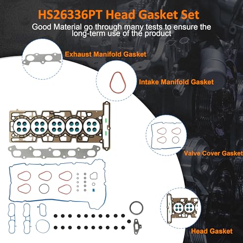 HS26336PT 3.5L Head Gasket Set with Head Bolts for Chevy GMC 04-06 - size: 1