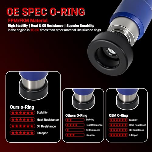Set of 4 Fuel Injectors 232500D050 Compatible with Pontiac Toyota - size: 232500D050