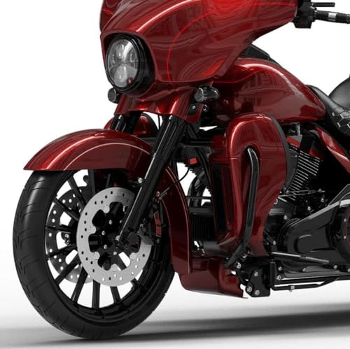 HR3 Mysterious Red Sunglo Water-Cooled Vented Fairing Lowers Kit Compatible with 2015 Electra Glide Ultra Classic FLHTCU (Replace for OEM) - color: Mysterious Red Sunglo