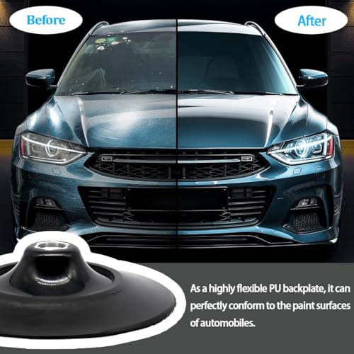Car 5" Rotary Backing Plate, Flexible Hook-and-Loop Face PU Polisher Sander Plate for Car Care Detailing Finishing, 5/8" Thread Polishing Buffer Backing Pad, Universal for Vehicles - size: 5"