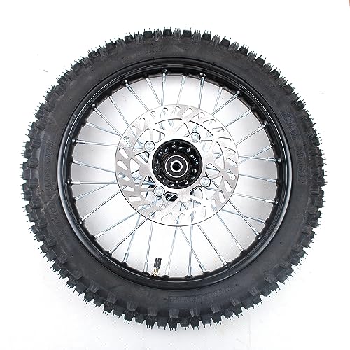 Dirt bike tire 12-15mm Bearing Front 60/100-14 2.75-14 Rim tube tire Disc Brake Wheel Rim With 190MM brake disc