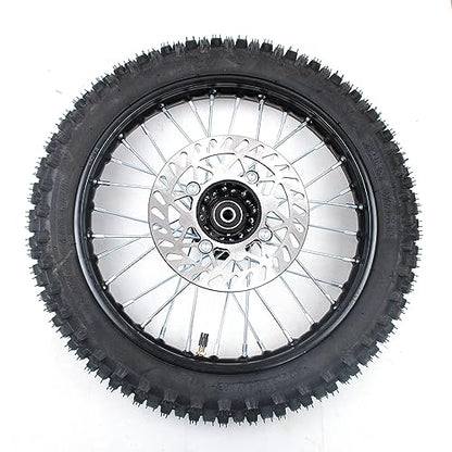 Dirt bike tire 12-15mm Bearing Front 60/100-14 2.75-14 Rim tube tire Disc Brake Wheel Rim With 190MM brake disc