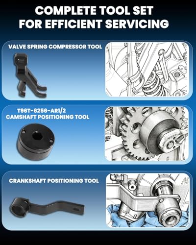 DPTOOL Engine Timing Tool Kit for Ford 4.6L 5.4L 6.8L 2-Valve and 4-Valve - size: 5PC