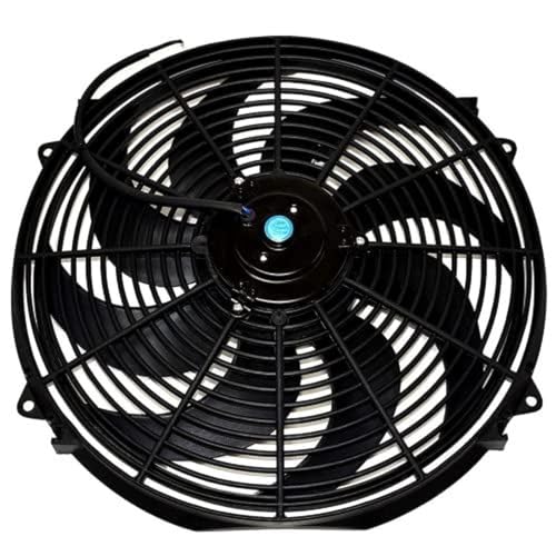 A-Team Performance Radiator Electric Cooling Fan - Electric Radiator Fan Kit for Cars - Reversible Push-Pull Assembly, 3000 CFM - Thermostat & Mounting Kit - 16 in, 12V, 8-Blade
