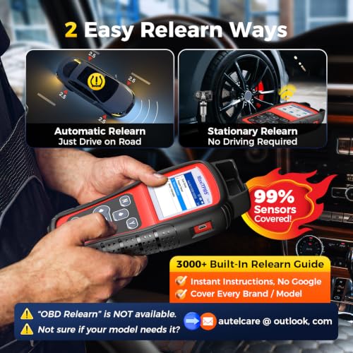 Autel MaxiTPMS TS408 TPMS Relearn Tool, 2026 TPMS Programming Scanner Lite Ver. of TS501 Pro TS508WF TS601, Activate/Relearn/Read Sensors, Program MX-Sensor 315/433MHz, Lifetime Free Updates
