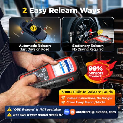 Autel MaxiTPMS TS408 TPMS Relearn Tool, 2026 TPMS Programming Scanner Lite Ver. of TS501 Pro TS508WF TS601, Activate/Relearn/Read Sensors, Program MX-Sensor 315/433MHz, Lifetime Free Updates