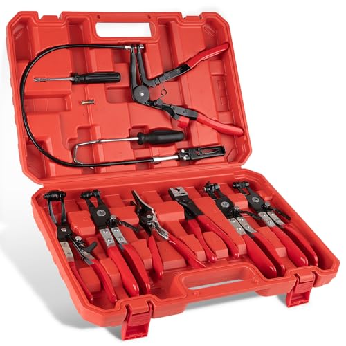 9PCS Hose Clamp Pliers Set, Hose Clamp Removal Tool for Automotive