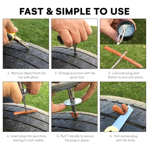 Boulder Tools Tire Plug Kit - Professional Tire Repair Kit - style: Tire Repair Kit