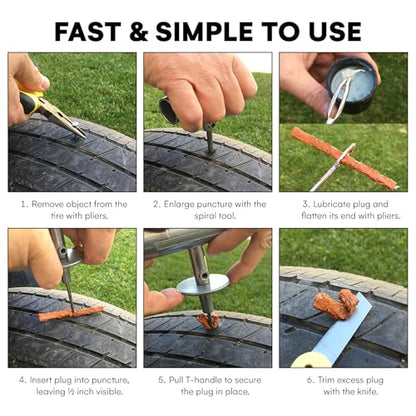 Boulder Tools Tire Plug Kit - Professional Tire Repair Kit - style: Tire Repair Kit