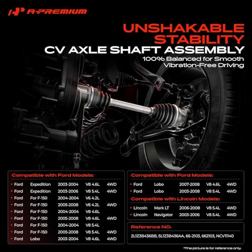 A-Premium Set of 2 Front CV Axle Shaft Assembly - style: Front Driver and Passenger Side