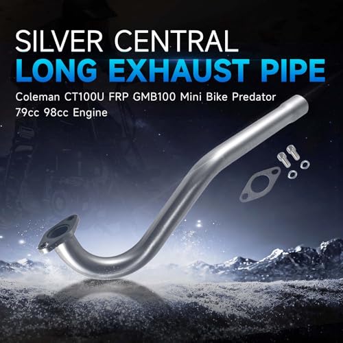 Exhaust For Coleman CT100U Mini bike - color: Silver, size: Exhaust Pipe