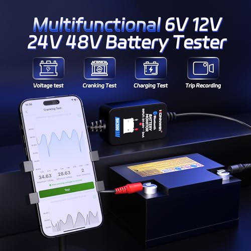 KONNWEI Bluetooth Battery Monitor 6V 12V 24V 48V for Lithium Battery