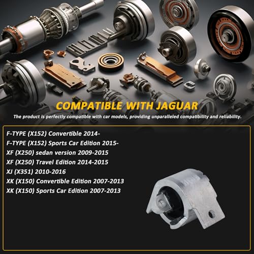 Automatic Transmission Mount C2D38505 Compatible with 2009-2017 Jaguar XJ XF XKXJ8 XJR Super V8 Replace# C2C14132 - style: C2D38505