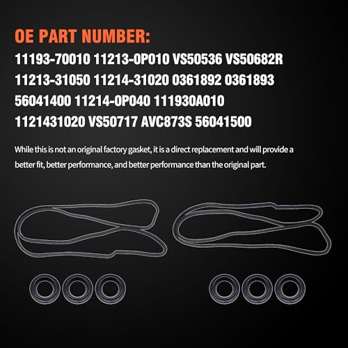 HiSport Valve Cover Gasket VS50682R 11193-70010 VS50536 - color: VS50682R