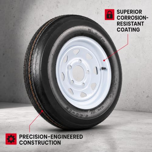 eCustomrim 2-Pack Trailer Tire Rim Assembly 5.30-12 530-12 12 Inch 5 Lug