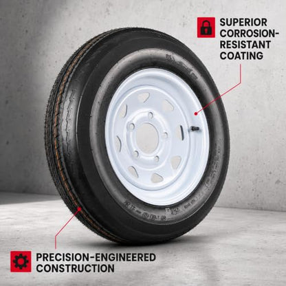 eCustomrim 2-Pack Trailer Tire Rim Assembly 5.30-12 530-12 12 Inch 5 Lug