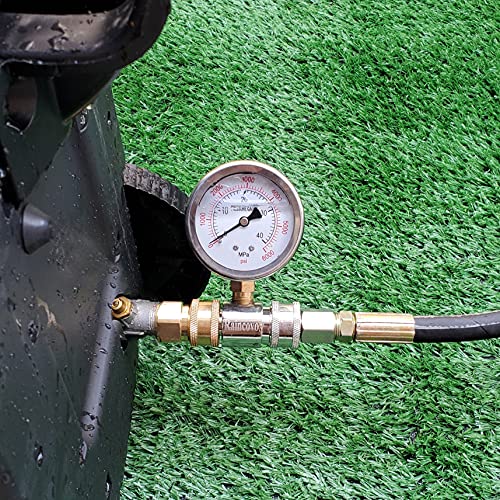 Raincovo Pressure Washer Gauge, 6000 PSI, 3/8 Inch Quick Connect