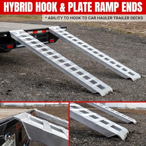 GEN-Y Hitch Extreme Duty Aluminum Loading Ramps, 8 ft x 15", 14,000 lb - size: 8 ft