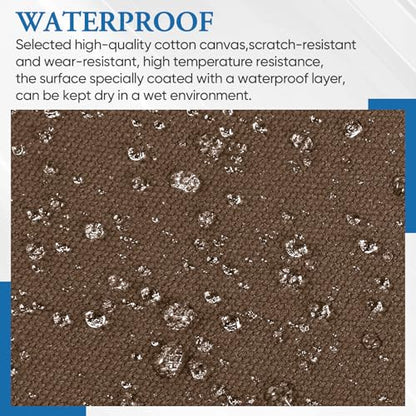 Canvas Patch 5.5 x 8 Inches 6Pcs Self-Adhesive Waterproof Canvas Patch Kit for Repairing Tents,Sofas,Boat Covers,Camping Chair,Awnings,Car Seats.(Brown) - color: Brown, size: 5.5"×8"