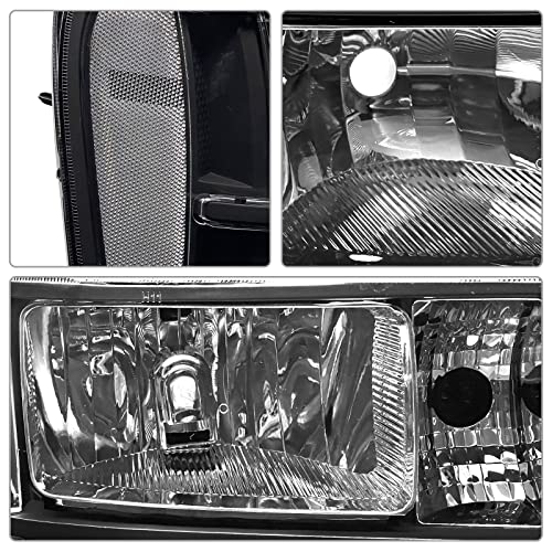 Headlight Assembly Pair for 2007-2013 GMC Sierra 1500 2007-2014 Sierra 2500HD 3500HD Black Housing Clear Reflector Left Right W/O Bulbs - color: Clear Lens Black Housing Clear Reflector