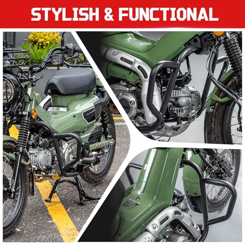 WOLFLINE Motorcycle Crash Bar for Trail 125 CT125 Hunter Cub 125 2020-2026 - size: Large