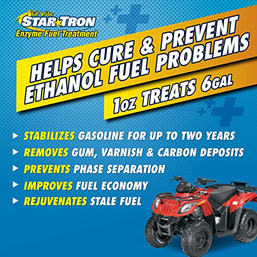 Star Tron Enzyme Fuel Treatment - Gas, Stabilizes Old Gasoline - size: 1 oz(Pack of 12)