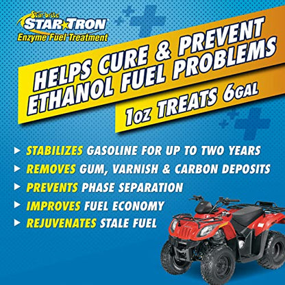 Star Tron Enzyme Fuel Treatment - Gas, Stabilizes Old Gasoline - size: 1 oz(Pack of 12)