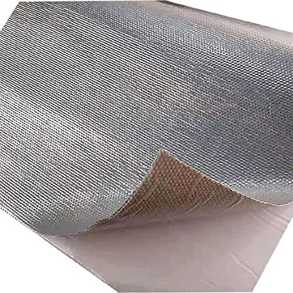 12'' X 48''Aluminized Heat Shield Mat Thermal Barrier Adhesive Backed Heat Blanket, Fiberglass Insulation Reflective Material High Temp Protection - size: 12 x 48 Inch
