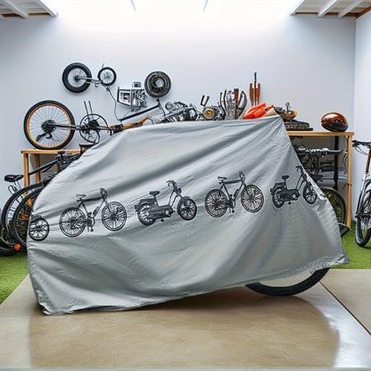 Heavy Duty All Weather Bike Cover Black EVA Non Woven Material Waterproof & Dustproof Universal Bicycles Electric Bikes Mountain Road and Motorcycles Easy to Clean Outdoor - color: black out