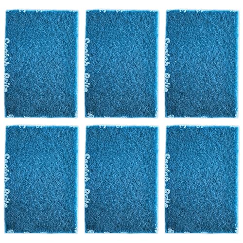 Made with Brite General Purpose Hand Pad Abrasives Scuff Pads Sanding Metal Heavy Duty Aluminum Oxide Scuffing Cleansing Blending Cleaning 6 X 9inch (Mighty Blue 6 Piece) - color: Mighty Blue _ 6 Piece