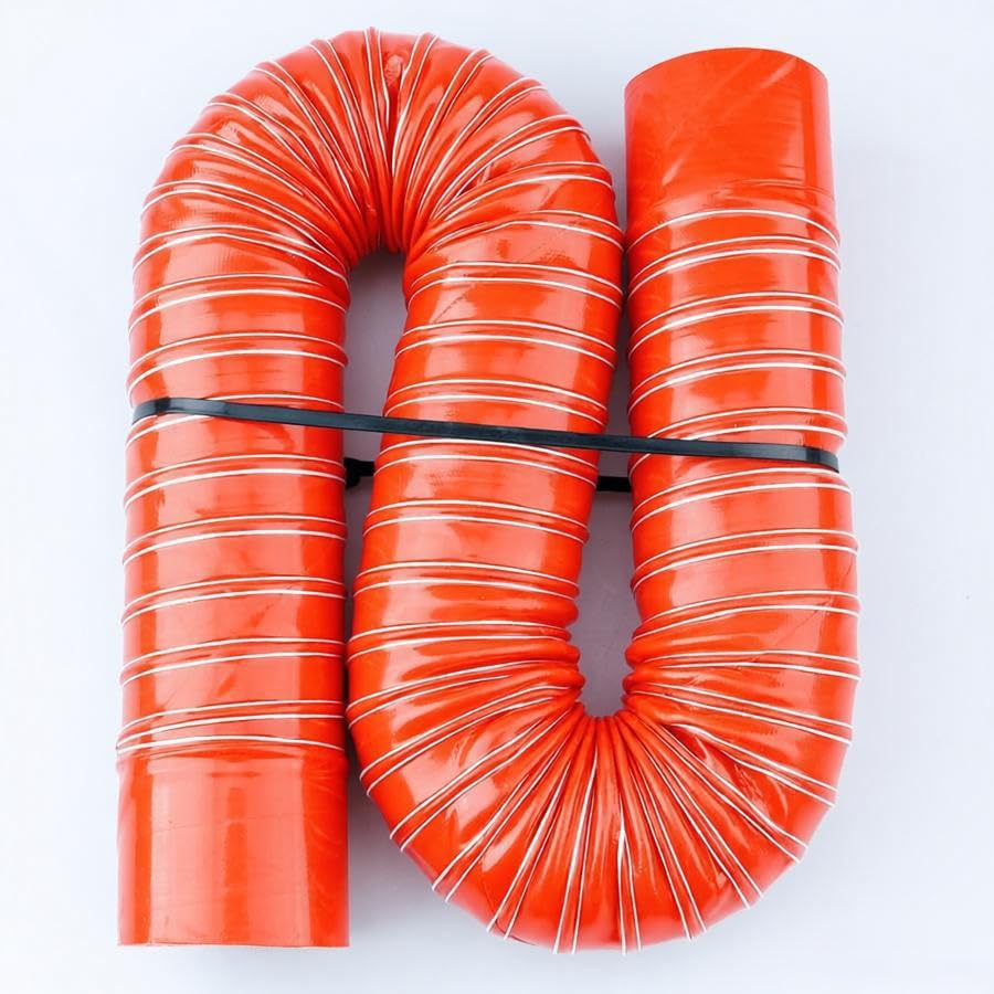 AC PERFORMANCE ID 2.5" Silicone Air Intake Ducting with Cuff Red 1 Meter - color: Red with Cuff, size: 2.5", 3.3 FT (1M)