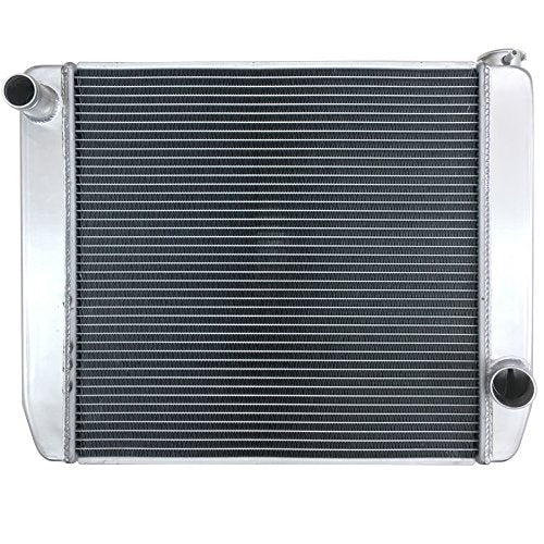 JSD 2 Row Single Pass Universal Aluminum Racing Radiator Overall 24" x19" x3" Compatible with Chevy GM SBC BBC - size: 24" x19" x3"