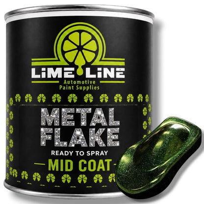LiME LiNE Automotive Metal Flake Midcoat - No Reducer Needed (Green, 1 Gallon) - color: Green, size: 128 Fl Oz (Pack of 1)