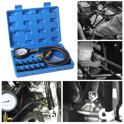 Oil Pressure Tester Tool, Oil Pressure Gauge kit, 0-140 PSI Pressure Test Diagnostic Tools, Engine Oil Pressure Tester Tool kit, for car Truck (Blue) - color: blue